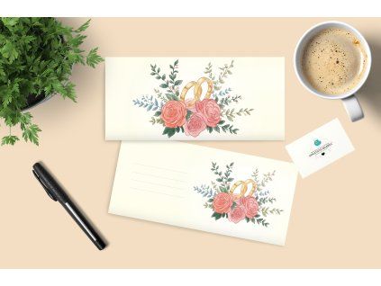 Obálka na peníze - prstýnky – Kreativní Brabec