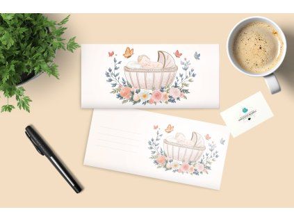 Obálka na peníze - kolébka – Kreativní Brabec